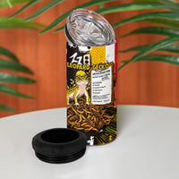 Leopard Gecko 4 in 1 Can Cooler Tumbler Tiny Dinosaur Department Funny Pest Control Graffiti
