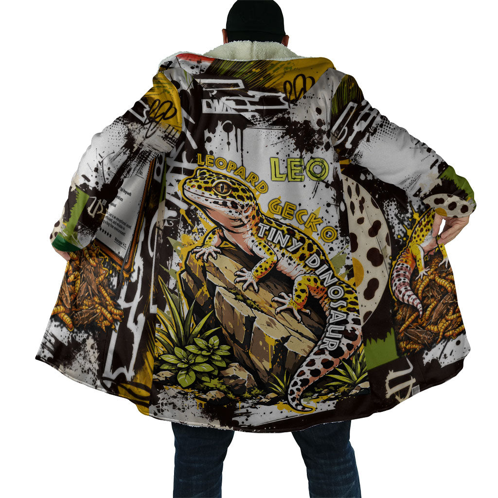 Leopard Gecko Cloak Tiny Dinosaur Department Funny Pest Control Graffiti
