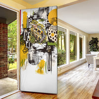 Leopard Gecko Door Cover Tiny Dinosaur Department Funny Pest Control Graffiti
