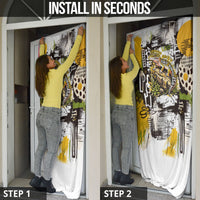 Leopard Gecko Door Cover Tiny Dinosaur Department Funny Pest Control Graffiti