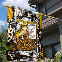 Leopard Gecko Garden Flag Tiny Dinosaur Department Funny Pest Control Graffiti
