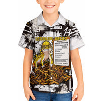 Leopard Gecko Hawaiian Shirt Tiny Dinosaur Department Funny Pest Control Graffiti