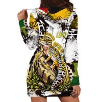 Leopard Gecko Hoodie Dress Tiny Dinosaur Department Funny Pest Control Graffiti