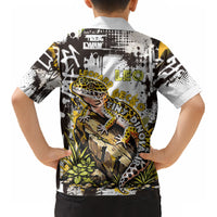 Leopard Gecko Kid Hawaiian Shirt Tiny Dinosaur Department Funny Pest Control Graffiti