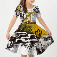 Leopard Gecko Kid Short Sleeve Dress Tiny Dinosaur Department Funny Pest Control Graffiti