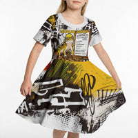 Leopard Gecko Kid Short Sleeve Dress Tiny Dinosaur Department Funny Pest Control Graffiti