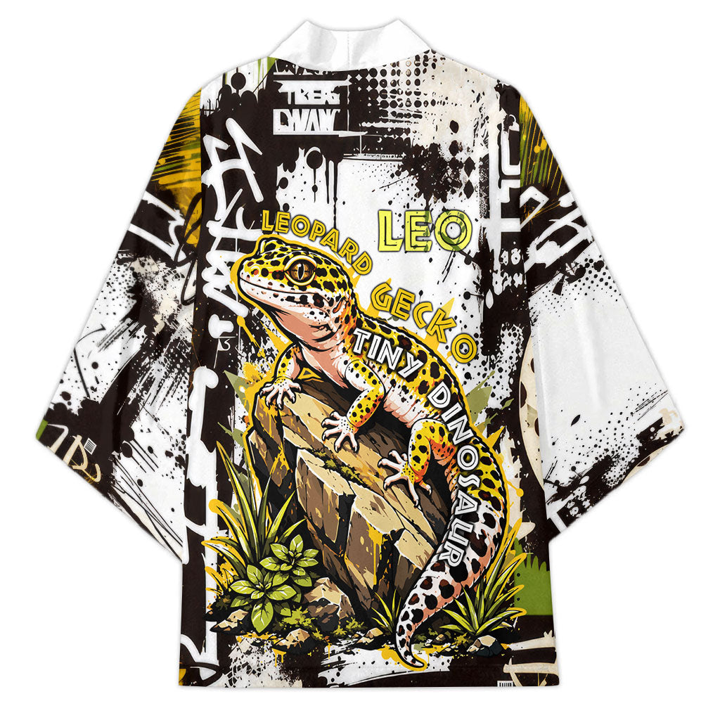 Leopard Gecko Kimono Tiny Dinosaur Department Funny Pest Control Graffiti