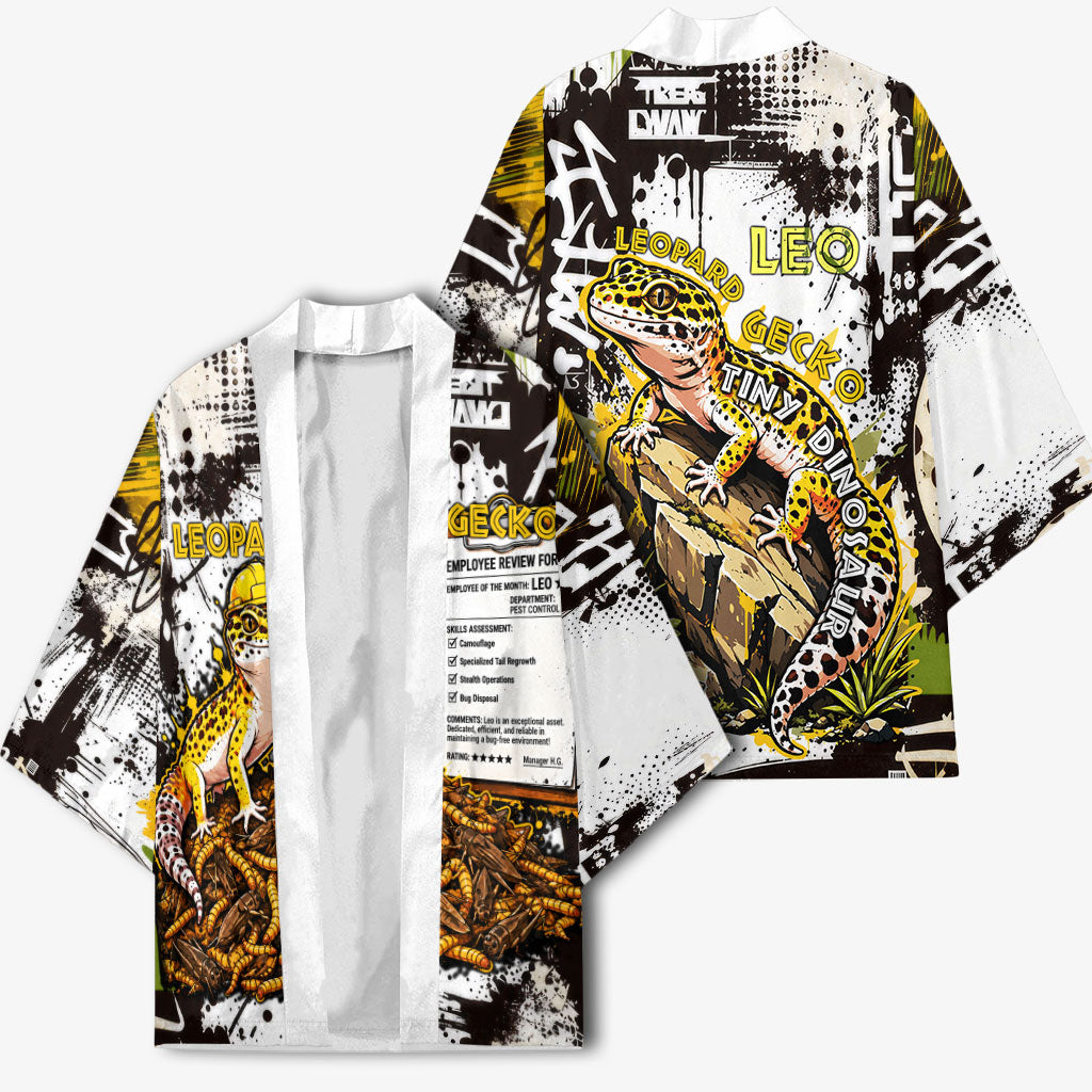 Leopard Gecko Kimono Tiny Dinosaur Department Funny Pest Control Graffiti