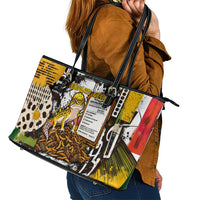 Leopard Gecko Leather Tote Bag Tiny Dinosaur Department Funny Pest Control Graffiti
