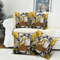 Leopard Gecko Pillow Cover Tiny Dinosaur Department Funny Pest Control Graffiti