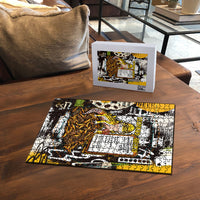 Leopard Gecko Puzzle Tiny Dinosaur Department Funny Pest Control Graffiti