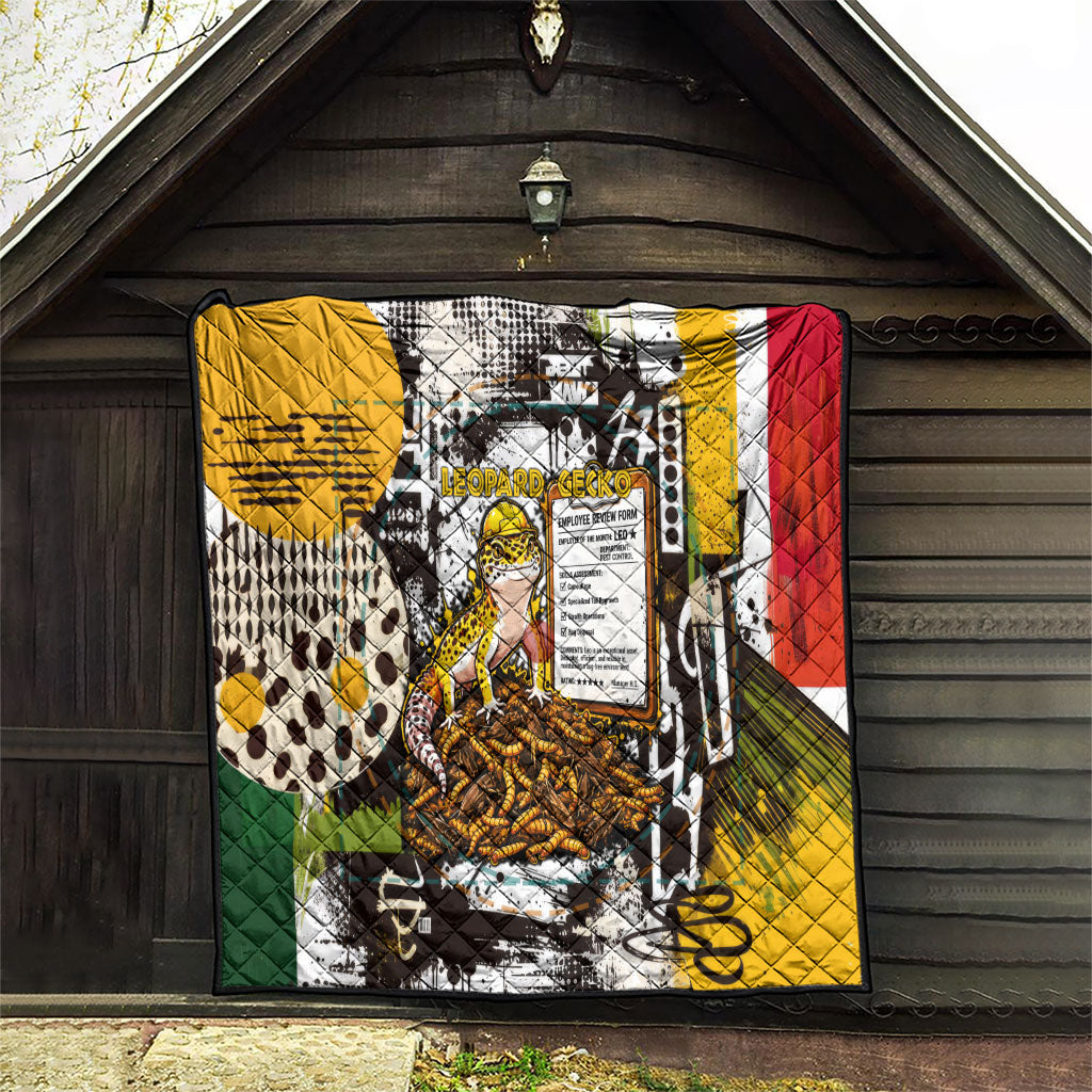 Leopard Gecko Quilt Tiny Dinosaur Department Funny Pest Control Graffiti