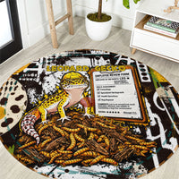 Leopard Gecko Round Carpet Tiny Dinosaur Department Funny Pest Control Graffiti