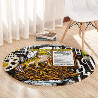 Leopard Gecko Round Carpet Tiny Dinosaur Department Funny Pest Control Graffiti