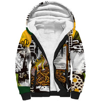 Leopard Gecko Sherpa Hoodie Tiny Dinosaur Department Funny Pest Control Graffiti