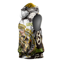 Leopard Gecko Sleeveless Hoodie Tiny Dinosaur Department Funny Pest Control Graffiti