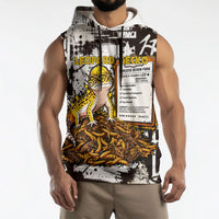 Leopard Gecko Sleeveless Hoodie Tiny Dinosaur Department Funny Pest Control Graffiti