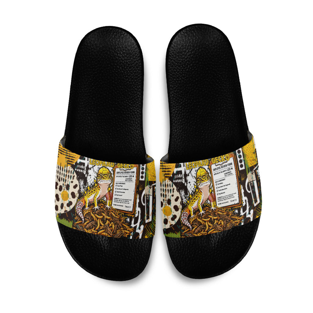 Leopard Gecko Slide Sandals Tiny Dinosaur Department Funny Pest Control Graffiti