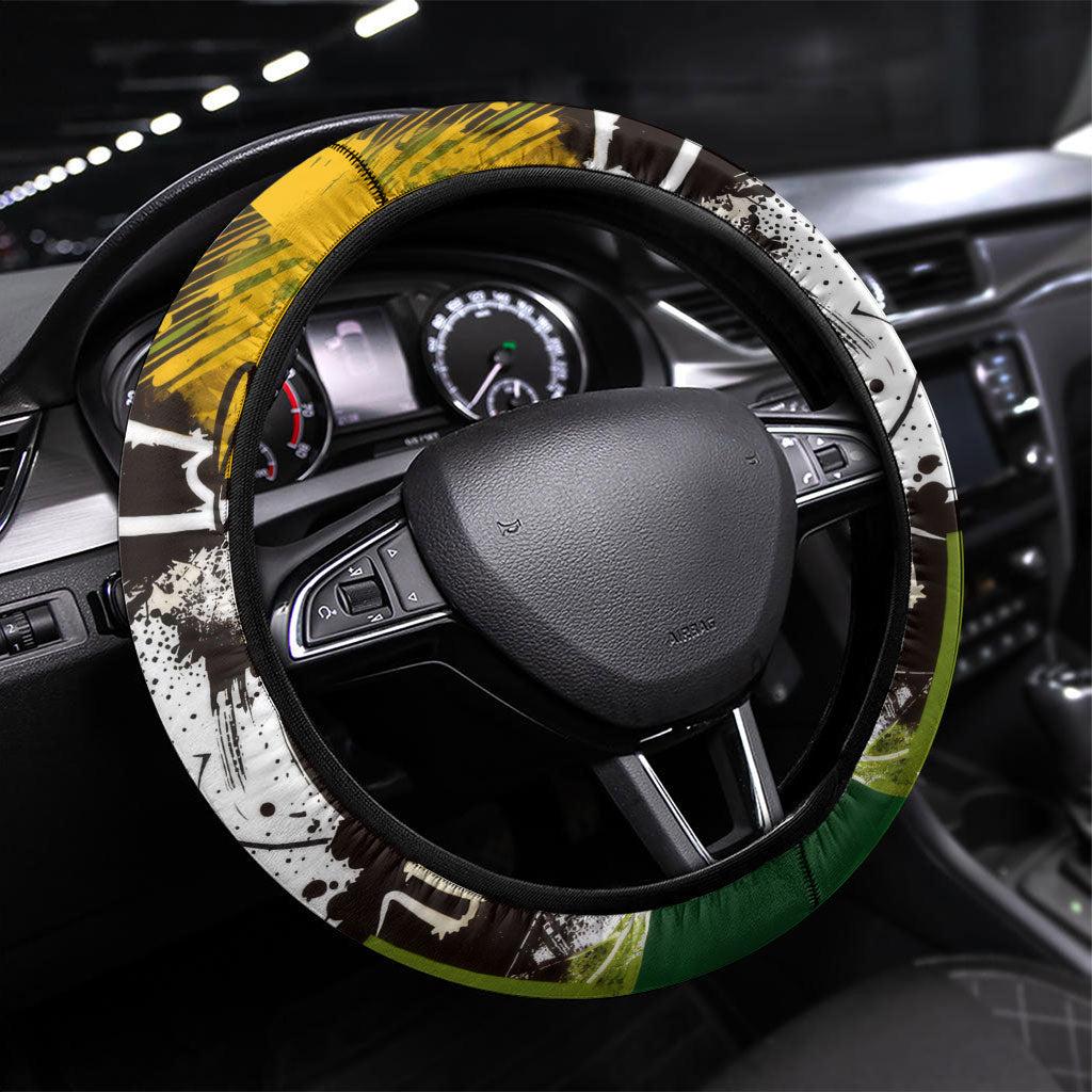 Leopard Gecko Steering Wheel Cover Tiny Dinosaur Department Funny Pest Control Graffiti