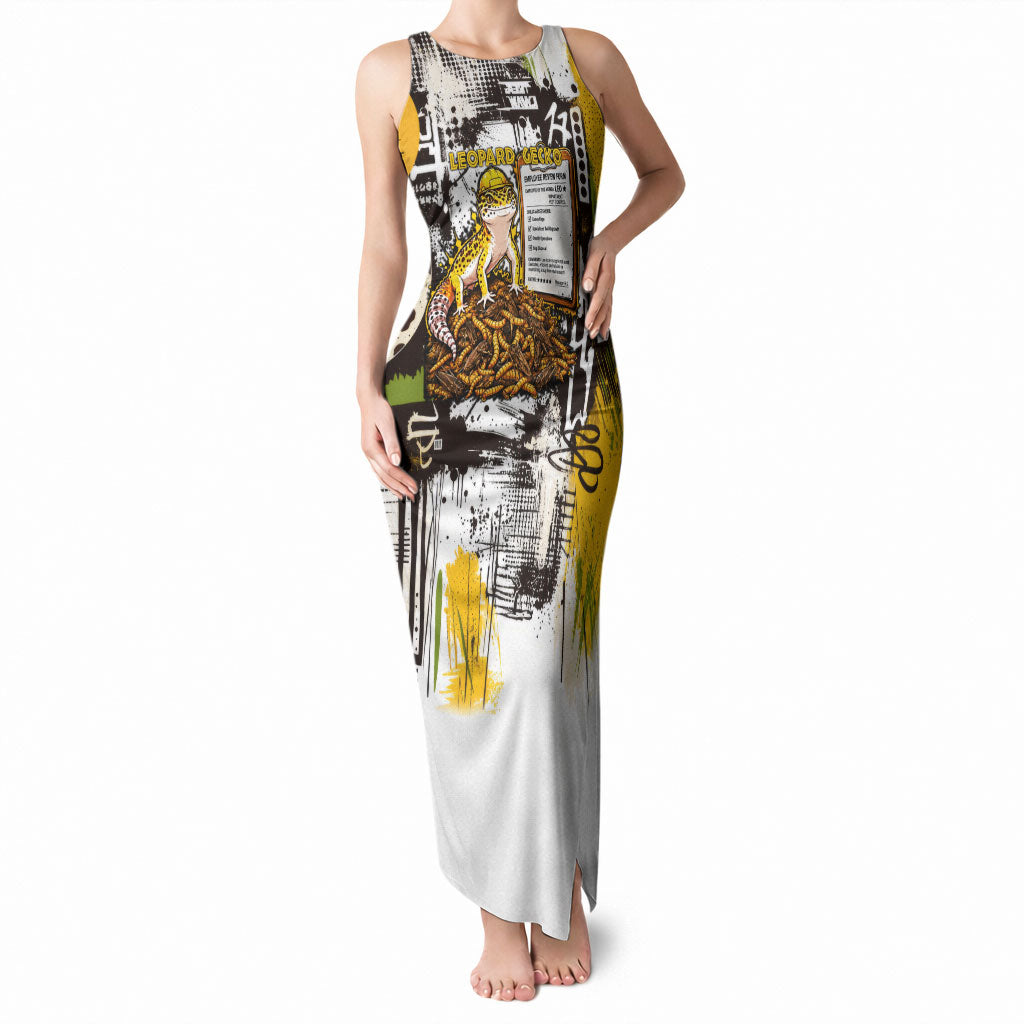 Leopard Gecko Tank Maxi Dress Tiny Dinosaur Department Funny Pest Control Graffiti