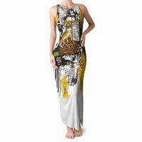 Leopard Gecko Tank Maxi Dress Tiny Dinosaur Department Funny Pest Control Graffiti