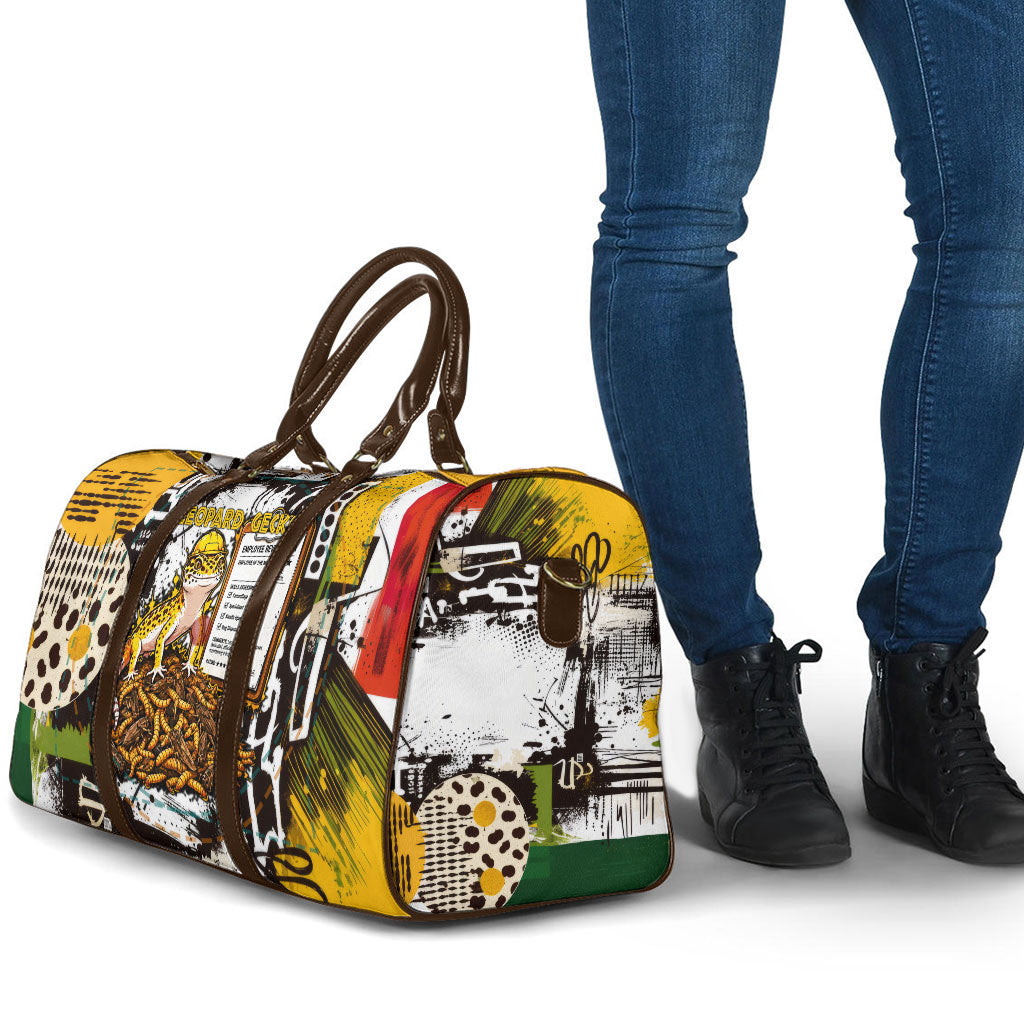 Leopard Gecko Travel Bag Tiny Dinosaur Department Funny Pest Control Graffiti