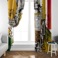 Leopard Gecko Window Curtain Tiny Dinosaur Department Funny Pest Control Graffiti