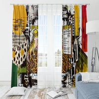 Leopard Gecko Window Curtain Tiny Dinosaur Department Funny Pest Control Graffiti