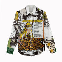 Leopard Gecko Women Casual Shirt Tiny Dinosaur Department Funny Pest Control Graffiti