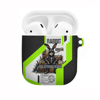 Rabbit Powered By Hay And Attitude AirPods Case Funny Sarcastic Bunny Diagram Graphic Art