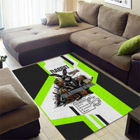 Rabbit Powered By Hay And Attitude Area Rug Funny Sarcastic Bunny Diagram Graphic Art