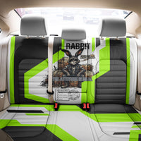 Rabbit Powered By Hay And Attitude Back Car Seat Cover Funny Sarcastic Bunny Diagram Graphic Art