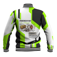 Rabbit Powered By Hay And Attitude Baseball Jacket Funny Sarcastic Bunny Diagram Graphic Art