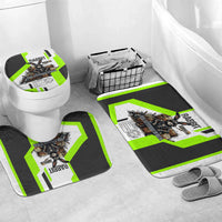Rabbit Powered By Hay And Attitude Bathroom Set Funny Sarcastic Bunny Diagram Graphic Art