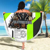 Rabbit Powered By Hay And Attitude Beach Blanket Funny Sarcastic Bunny Diagram Graphic Art