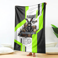 Rabbit Powered By Hay And Attitude Blanket Funny Sarcastic Bunny Diagram Graphic Art