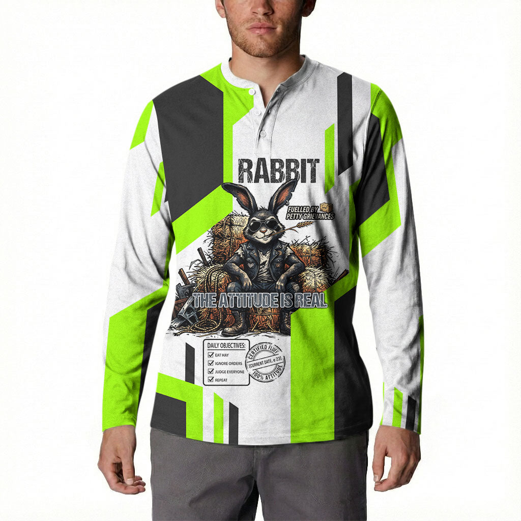 Rabbit Powered By Hay And Attitude Button Sweatshirt Funny Sarcastic Bunny Diagram Graphic Art