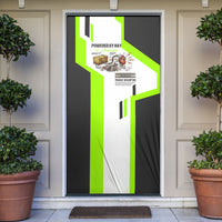 Rabbit Powered By Hay And Attitude Door Cover Funny Sarcastic Bunny Diagram Graphic Art