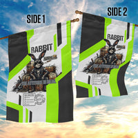 Rabbit Powered By Hay And Attitude Garden Flag Funny Sarcastic Bunny Diagram Graphic Art