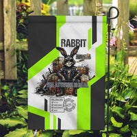 Rabbit Powered By Hay And Attitude Garden Flag Funny Sarcastic Bunny Diagram Graphic Art