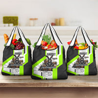 Rabbit Powered By Hay And Attitude Grocery Bag Funny Sarcastic Bunny Diagram Graphic Art