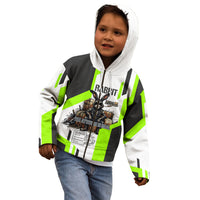 Rabbit Powered By Hay And Attitude Kid Hoodie Funny Sarcastic Bunny Diagram Graphic Art