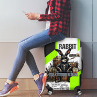 Rabbit Powered By Hay And Attitude Luggage Cover Funny Sarcastic Bunny Diagram Graphic Art