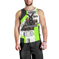 Rabbit Powered By Hay And Attitude Men Tank Top Funny Sarcastic Bunny Diagram Graphic Art