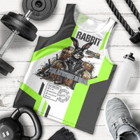 Rabbit Powered By Hay And Attitude Men Tank Top Funny Sarcastic Bunny Diagram Graphic Art