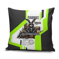 Rabbit Powered By Hay And Attitude Pillow Cover Funny Sarcastic Bunny Diagram Graphic Art