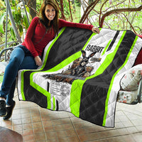 Rabbit Powered By Hay And Attitude Quilt Funny Sarcastic Bunny Diagram Graphic Art