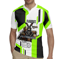 Rabbit Powered By Hay And Attitude Rugby Jersey Funny Sarcastic Bunny Diagram Graphic Art