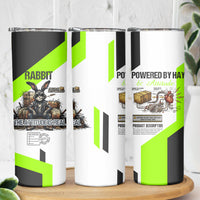 Rabbit Powered By Hay And Attitude Skinny Tumbler Funny Sarcastic Bunny Diagram Graphic Art