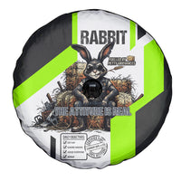 Rabbit Powered By Hay And Attitude Spare Tire Cover Funny Sarcastic Bunny Diagram Graphic Art